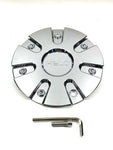 Helo Chrome Wheel Center Cap fits HE868 Wheels Rim Part # 868L185 (4 CAPS) NEW+BOLT