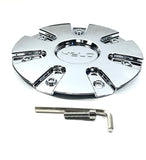 Helo Chrome Wheel Center Cap fits HE868 Wheels Rim Part # 868L185 (4 CAPS) NEW+BOLT