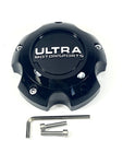 Ultra Motorsports Wheels Gloss Black Wheel Center Cap # 89-9756 (4 CAPS)