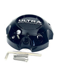 Ultra Motorsports Wheels Gloss Black Wheel Center Cap # 89-9756 (4 CAPS)