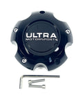 Ultra Motorsports Wheels Gloss Black Wheel Center Cap # 89-9756 (4 CAPS)