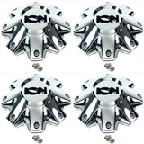 ION Alloy Wheels # C-496-2 Chrome Wheel Center Hub Cap 8-1/2"OD Bolt-On for 181 (4 CAPS)