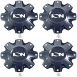 ION ALLOY 181 # C10181MB / C8189B01CAP / 8189B01CB7 SATIN BLACK WHEEL RIM CENTER CAP (4 CAPS)