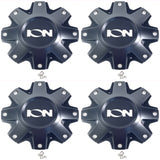 ION ALLOY 181 # C10181MB / C8189B01CAP / 8189B01CB7 SATIN BLACK WHEEL RIM CENTER CAP (4 CAPS)