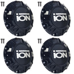 ION ALLOY # C1019402B / C10187B WHEEL RIM CENTER CAP GLOSS BLACK (4 CAPS)