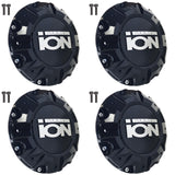 ION ALLOY # C1019402B / C10187B WHEEL RIM CENTER CAP GLOSS BLACK (4 CAPS)