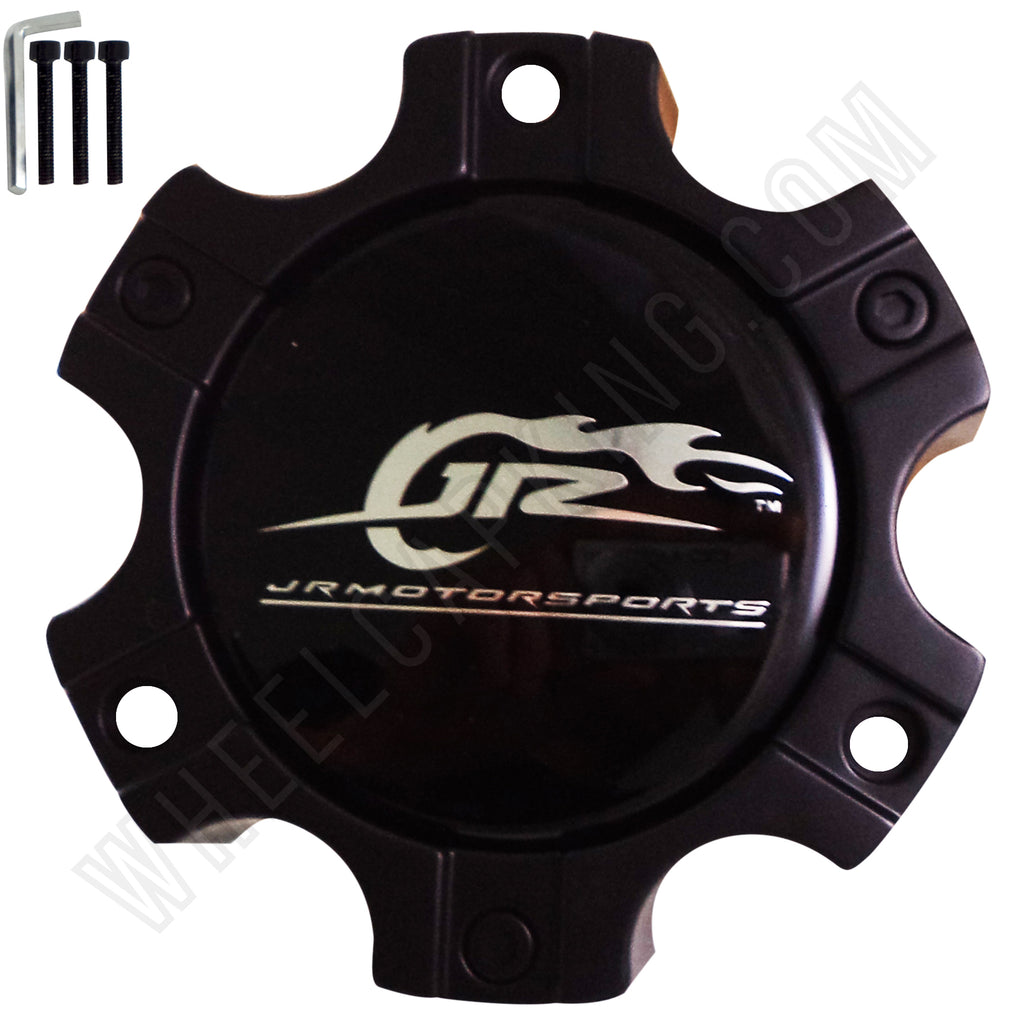 JR Motorsports Flat Black Custom Wheel Center Cap # M-563 (4 CAPS ...