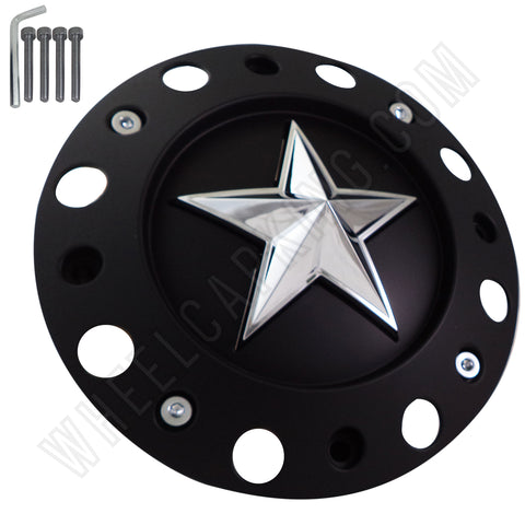 Rockstar by KMC Wheels Flat Black Custom Wheel Center Cap # 371L152 (1 CAP)