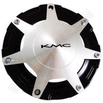 KMC Wheels Silver / Black Custom Wheel Center Cap Caps Set of 4 # 1081L191-1 NEW! - Wheelcapking