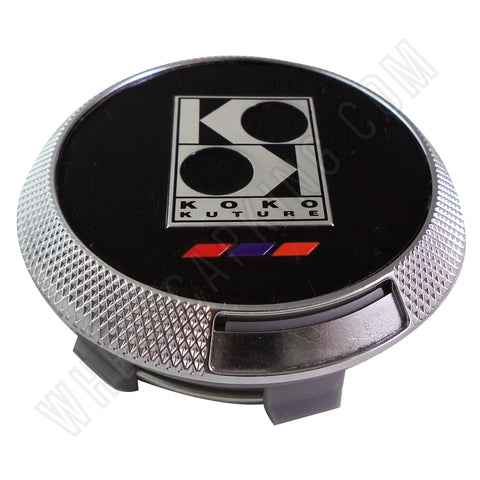 Koko Kuture Wheels Chrome / Black Custom Wheel Center Cap # GIOK75 (4 CAPS) - Wheelcapking