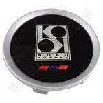 Koko Kuture Wheels Silver / Black Custom Wheel Center Caps # 998K75 (1 CAP) - Wheelcapking