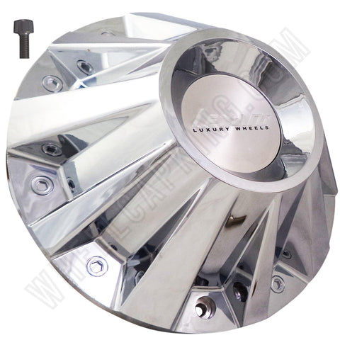 Lexani Wheels 'VERTEC' Chrome Custom Wheel Center Cap # MS-CAP-L164 (4 CAPS) - Wheelcapking