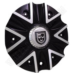 Lexani Wheels 009-2810-AL Machine Black/Silver Custom Wheel Center Cap (1 CAP) - Wheelcapking