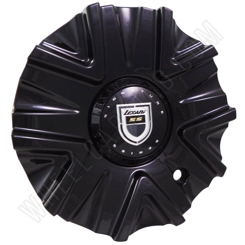Lexani Wheels 'SS' Gloss Black Custom Wheel Center Cap # C-189 / C-400 (4 CAPS) - Wheelcapking