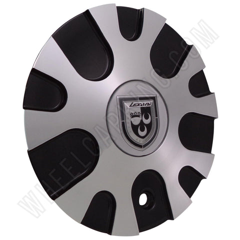 LEXANI Wheels Silver / Black Custom Wheel Center Cap # C-358-2 (1 CAP) - Wheelcapking