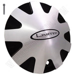 Limited Wheels Chrome / Black Custom Wheel Center Cap # 501-2085 (4 CAPS) - Wheelcapking