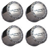 Liquid Metal Wheels Chrome Custom Wheel Center Caps # BC-626 (4 CAPS)