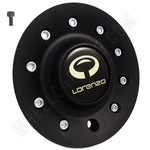 Lorenzo Wheels Flat Black Custom Wheel Center Caps # WL028L163 (1 CAP)