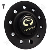 Lorenzo Wheels Flat Black Custom Wheel Center Caps WL028L163 (4 CAPS) - Wheelcapking