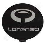 Lorenzo Wheels Gloss Black Custom Wheel Center Caps # 396K67 (4 CAPS) - Wheelcapking