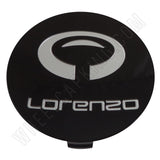 Lorenzo Wheels Gloss Black Custom Wheel Center Caps # 396K67 (4 CAPS) - Wheelcapking