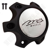 MB Motorsports Wheels Flat Black Custom Wheel Center Cap # BC-788S (1 CAP) - Wheelcapking