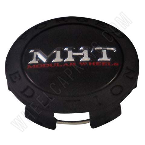 MHT Wheels Flat Black Custom Wheel Center Cap # 1001-02 (4 CAPS) - Wheelcapking