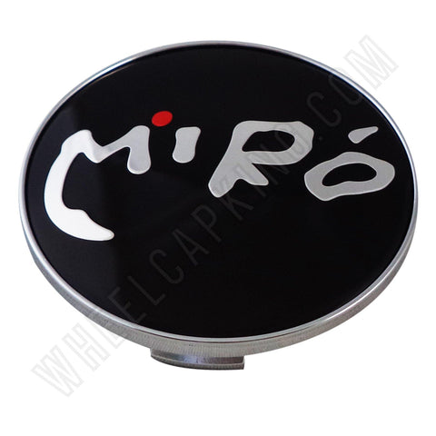 Miro Wheels Chrome / Black Custom Wheel Center Cap # C-098 (4 CAPS) - Wheelcapking
