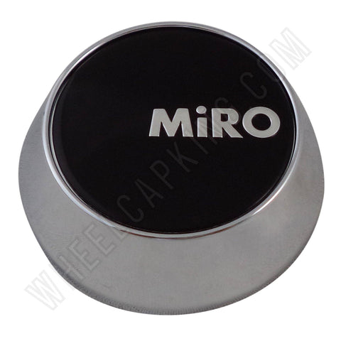 Miro Wheels Chrome / Black Custom Wheel Center Cap # MG-P1122 (4 CAPS) - Wheelcapking