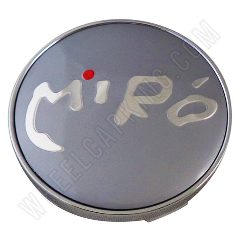Miro Wheels Chrome / Grey Custom Wheel Center Cap # C-098 (4 CAPS) - Wheelcapking
