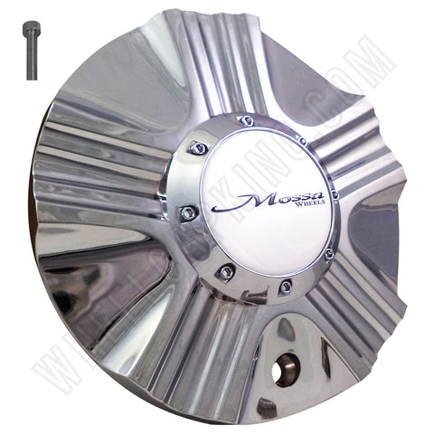 Mossa Wheels Chrome Custom Wheel Center Caps # C-743 / CAP-743C (4 CAPS)