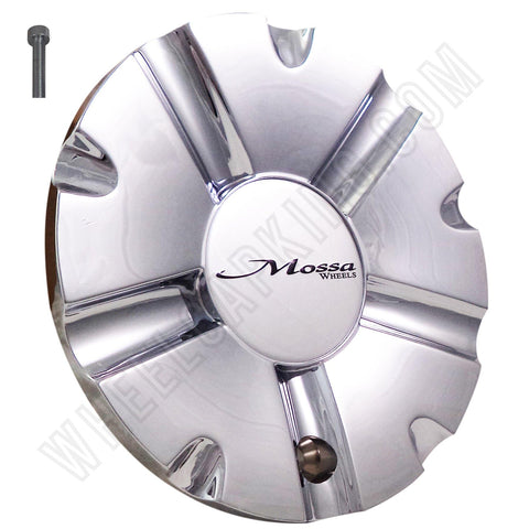 Mossa Wheels Chrome Custom Wheel Center Caps # C-742 / CAP-742C (1 CAP) - Wheelcapking