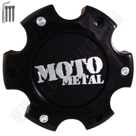 Moto Metal Wheels Gloss Black Custom Wheel Center Cap Caps Set 4 # 845L145 NEW! - Wheelcapking
