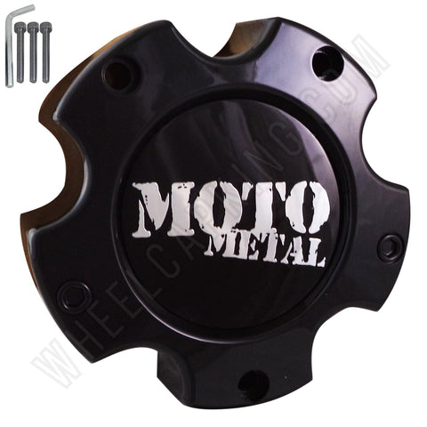 Moto Metal Wheels Gloss Black Custom Wheel Center Caps # HE835-B5127 / HE835B5127-B001 (1 CAP) - Wheelcapking