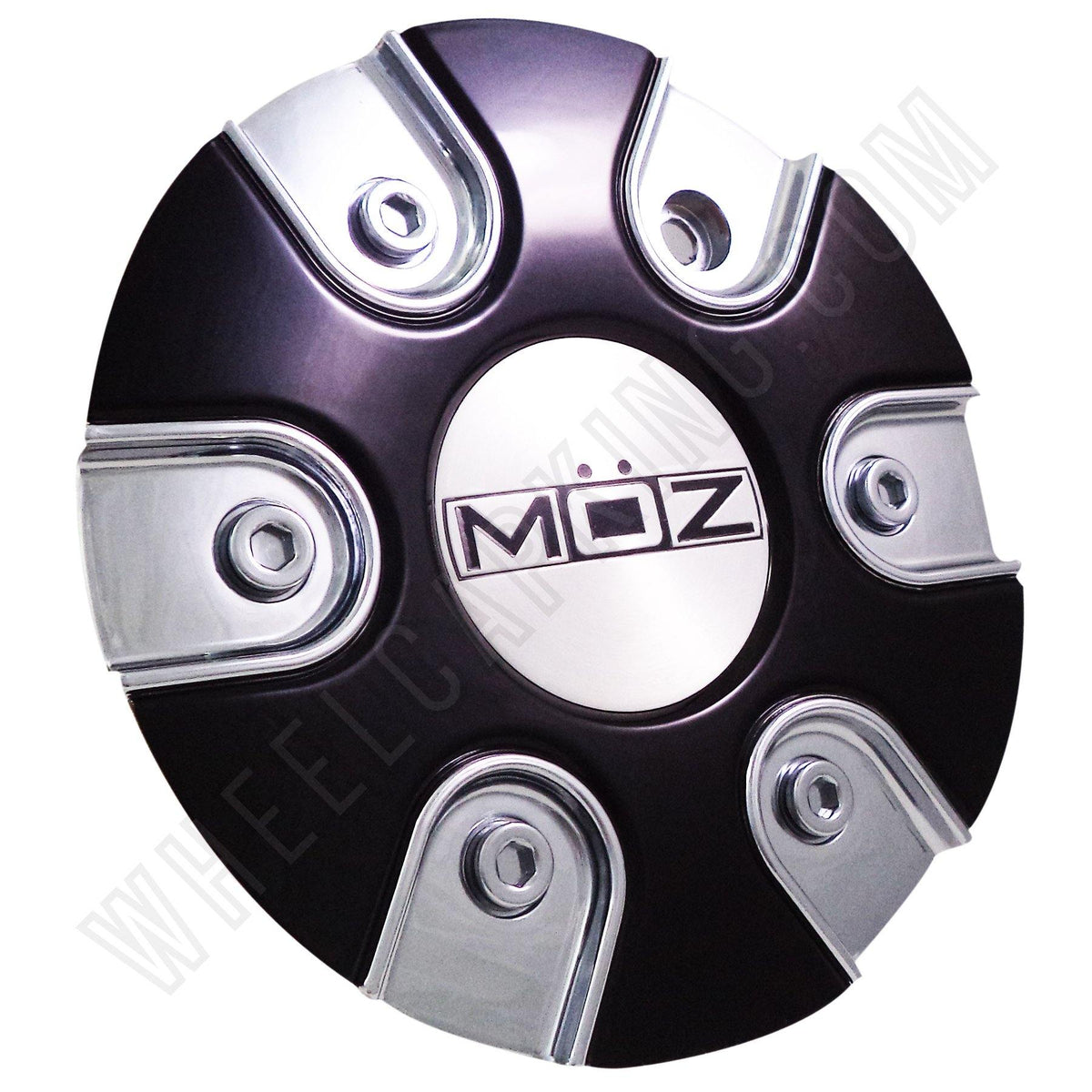 Moz Rims Moz Wheels 2001-20 Chrome/Black Custom Wheel Center Caps (4 CAPS ...