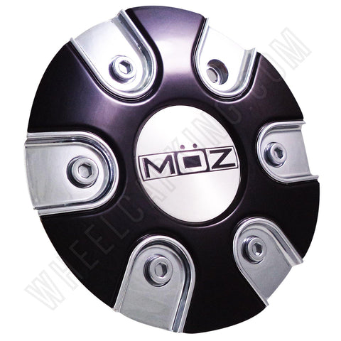 Moz Wheels 2001-20 Chrome/Black Custom Wheel Center Caps (1 CAP) - Wheelcapking