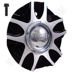 MPW Wheels Silver / Gloss Black Custom Wheel Center Caps # C10MP109B (4 CAPS) - Wheelcapking