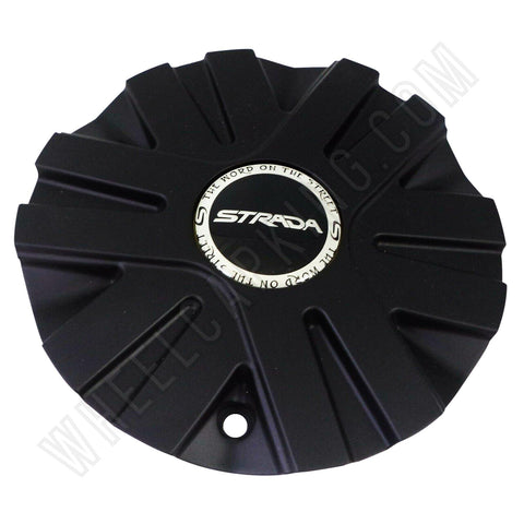 Strada Wheels Flat Black Custom Wheel Center Cap # P6047-2495-E3-CAP (1 CAP) - Wheelcapking