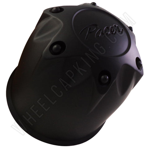 Pacer Wheels Flat Black Custom Wheel Center Caps # 89-8125 (1 CAP) - Wheelcapking