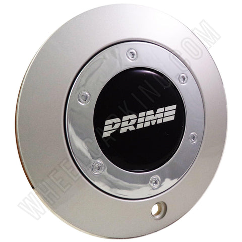 Prime Wheels Chrome / Silver Custom Wheel Center Cap (4 CAPS) - Wheelcapking