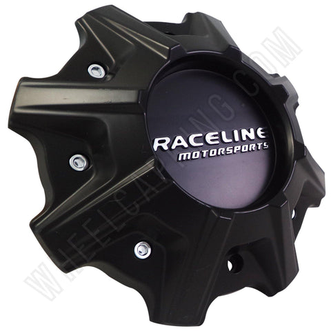 Raceline Mamba Wheels Flat Black Custom Wheel Center Cap # C816-2 / CAP8035-2-U9B (4 CAPS) - Wheelcapking