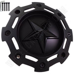 Rockstar by KMC Wheels Flat Black Custom Wheel Center Cap Caps Set 4 # SC-190 / S1004-04 / SC-198 NEW!! - Wheelcapking