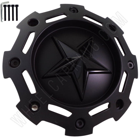 Rockstar by KMC Wheels Flat Black Custom Wheel Center Cap Caps # SC-190 / S1004-04 / SC-198 NEW!! - Wheelcapking