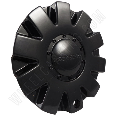 ROCKSTARR Wheels Gloss Black Custom Wheel Center Cap # C-138 (1 CAP) - Wheelcapking