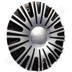 ROCKSTARR Wheels Chrome / Black Custom Wheel Center Cap # C-222-2 (1 CAP) - Wheelcapking