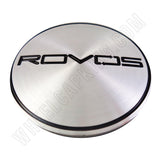 Rovos Wheels Chrome / Black Logo Custom Wheel Center Cap # 188 (1 CAP) - Wheelcapking