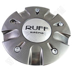 Ruff Racing Gloss Grey Custom Wheel Center Cap # C5079-1-CAP-R935 / C5079-2 (4 CAPS) - Wheelcapking