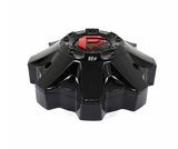 Fuel Wheels Gloss Black Red Logo Wheel Center Cap # 1002-53GBQ / 1002-49GBQ Lrg. Ext. (4 CAPS)