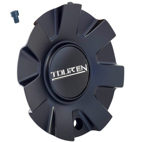Touren C1032601G Wheel Rim Center Hub Cap Matte Black 6" for 3260 16" & 17"  (4 CAPS)