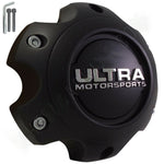 Ultra Motorsports Wheels Flat Black Wheel Center Cap Caps # 89-9765 (1 CAP) 6 LUG